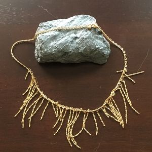 Gold Tone Fringe Necklace